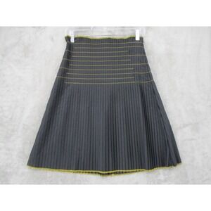 Fiocchi Skirt Womens XS Pleated Contrast Stitch Italy Preppy Office Retro Career